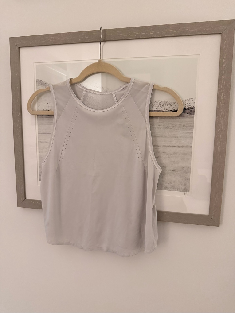 lululemon athletica Women's Light Gray / White Athletic Tank size 6